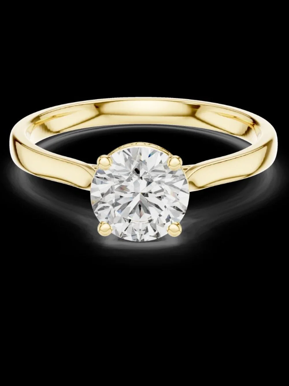 3CT Round Cut Lab Diamond Elegant Solitaire Engagement Ring Solid Gold